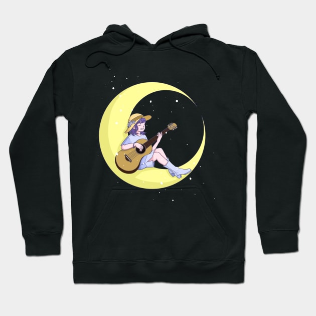 Fly me to the moon - Guitar player Hoodie by yphien